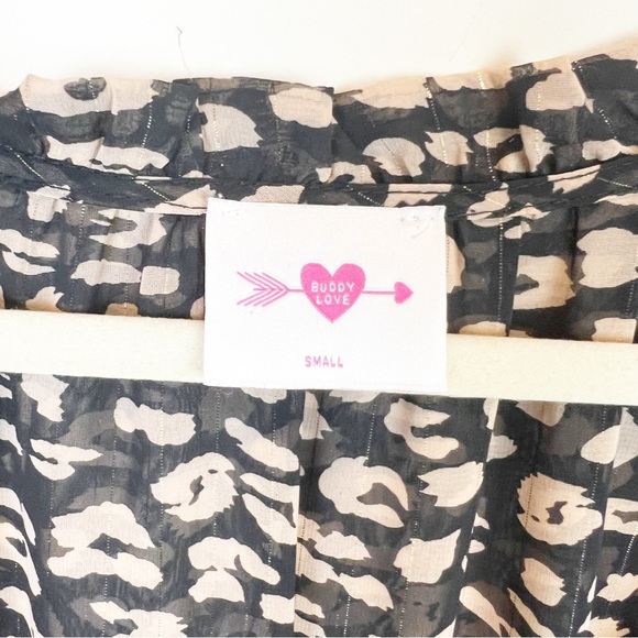 Buddy Love ZoZo Leopard Print Popover Dress Size Small - Picture 5 of 8